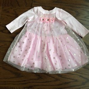 NWOT Baby Girl Pink Dress with Tulle